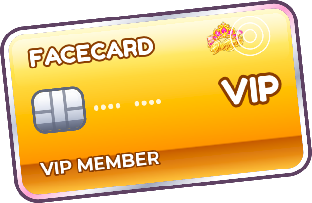 The gold VIP Facecard.
